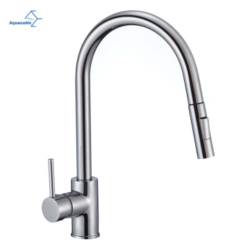 Aquacubic Chrom Long Neck Pull Kitchen Mixer Sink Smart Touch Sensor Küchenarmatur